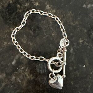 Silver Heart Charm Toggle Bracelet by Premier Design